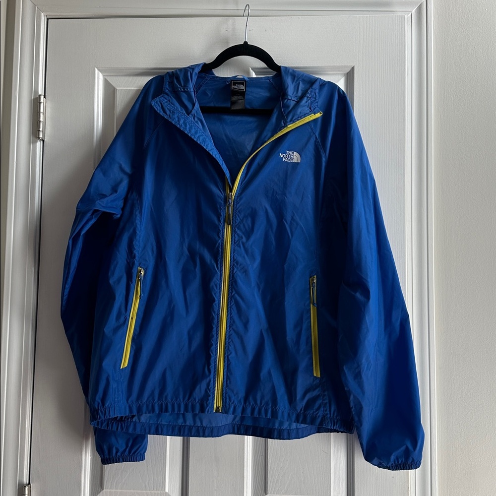 The North Face Blue Lightweight Windbreaker Jacket Men’s Large Hooded Zip